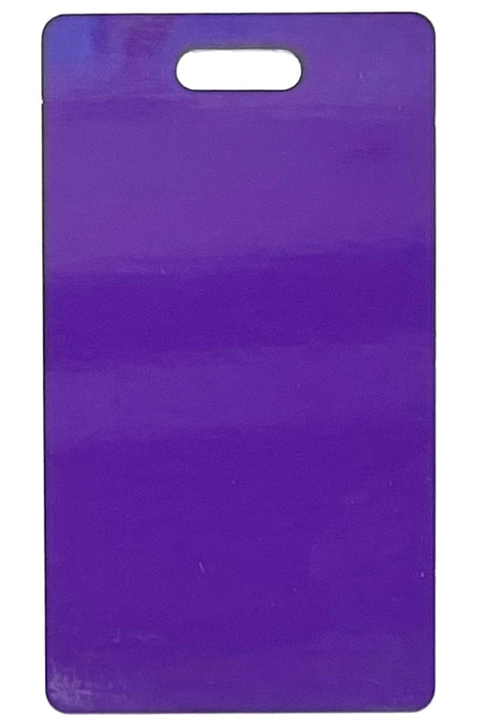 ID / Luggage Tag Purple / Gloss White  - 10 pack