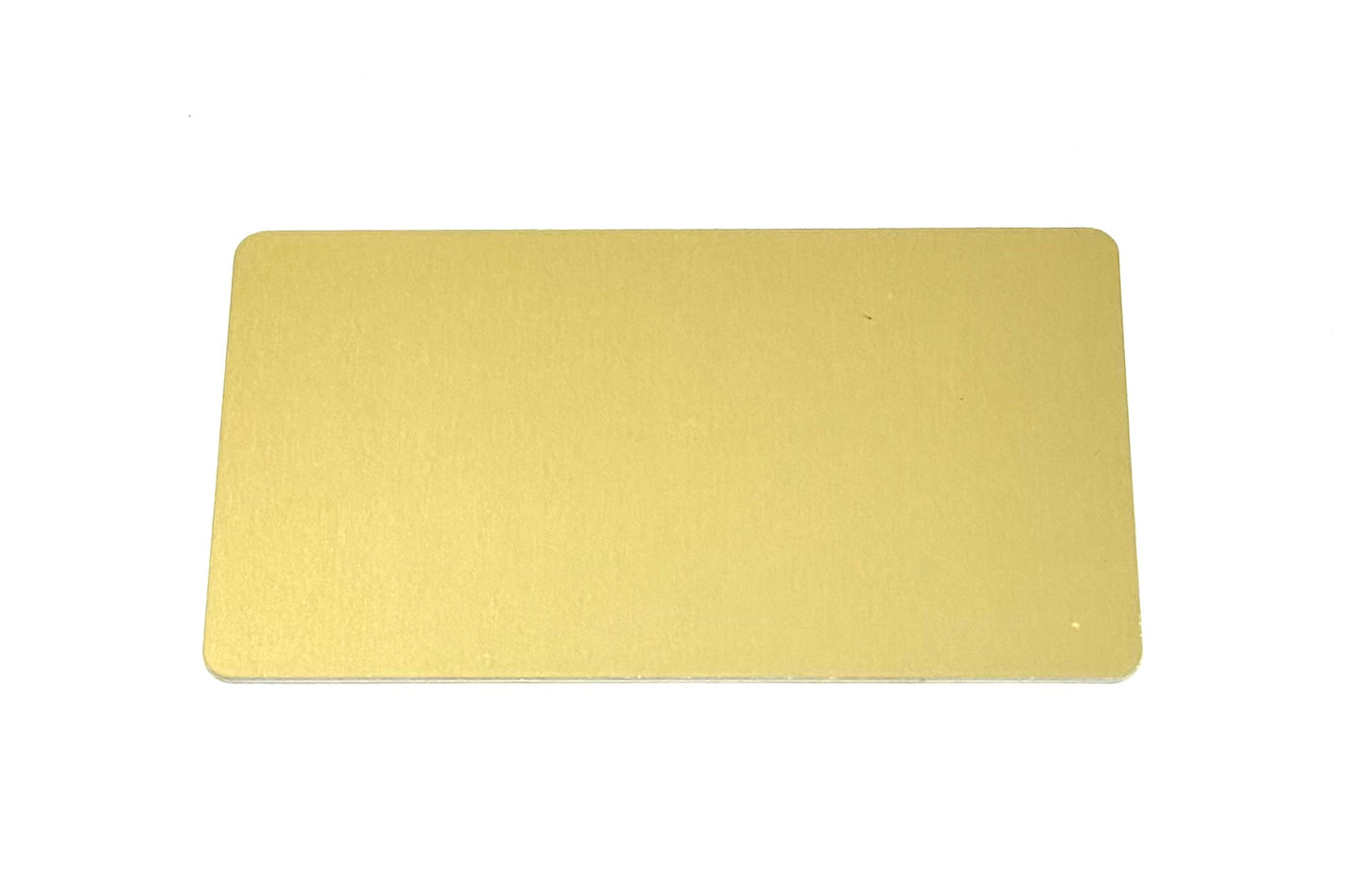 3.5" X 2" Satin Gold/Dull Gold Aluminum Business Card - 10 pack