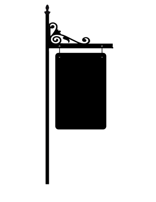 Heavy Duty Garden Flag Stand and Flag Kit (Includes Flag and Carabiners) Scroll Pattern Design