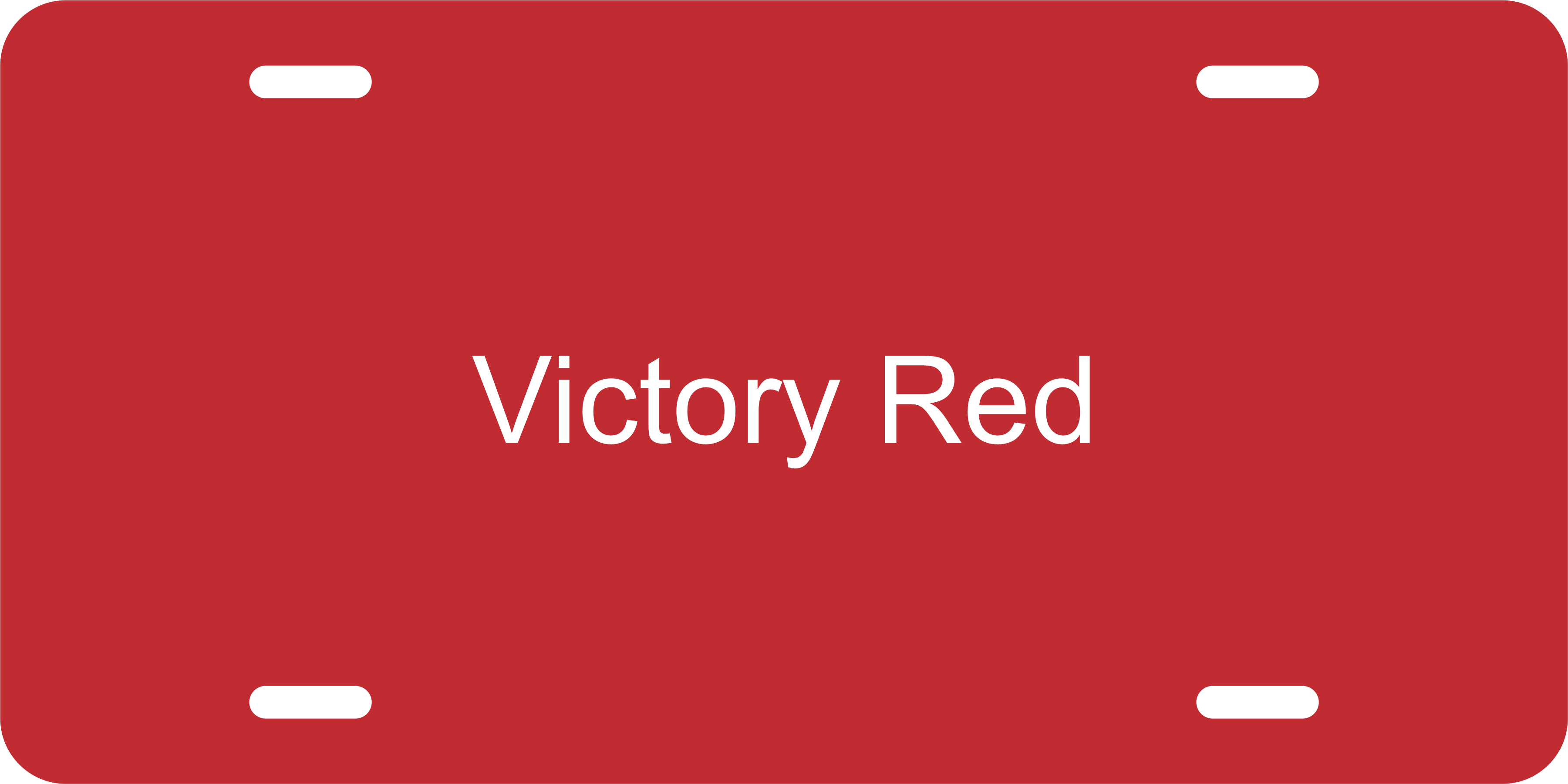 Victory Red/Victory Red .040 Aluminum License Plate – Sign Tech Systems